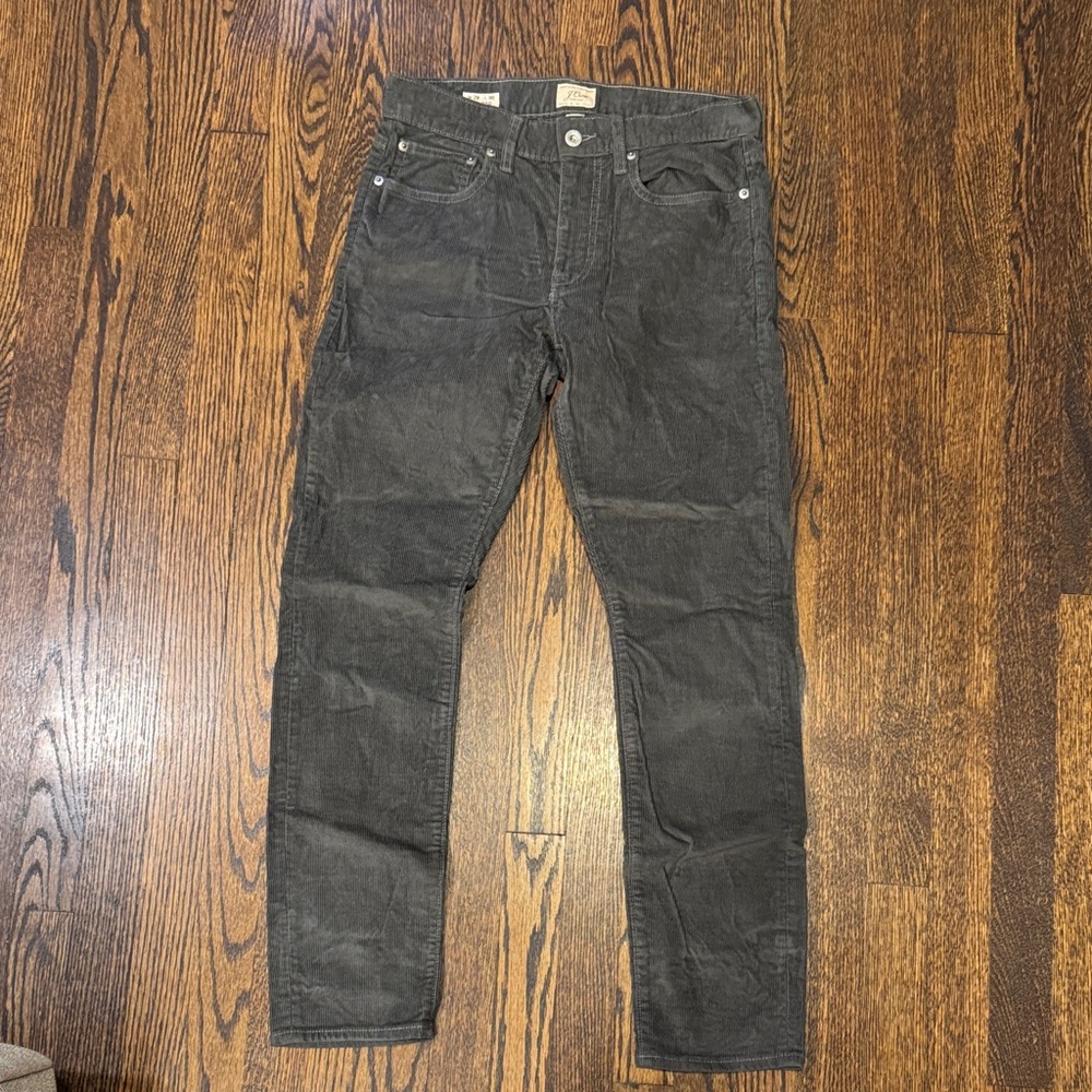 Grey Corduroy Slim Jeans